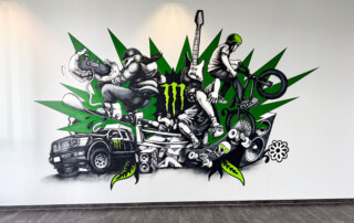 Monster Energy Büro Graffitigestaltung